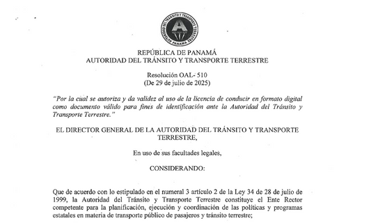 Panama’s New Digital Driver's License
